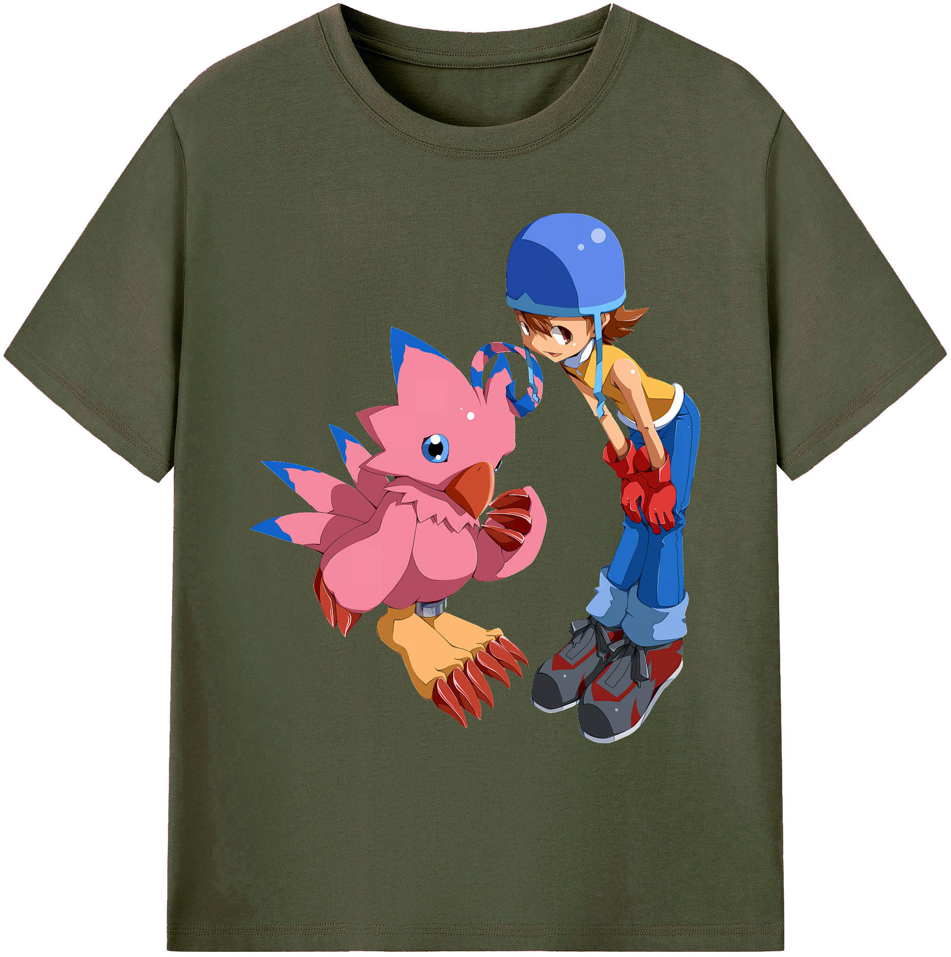 （画像用） Digimon デジタルモンスター/デジモン 綿100％ メンズ半袖Tシャツ｜肌触りやわらか＆通気性